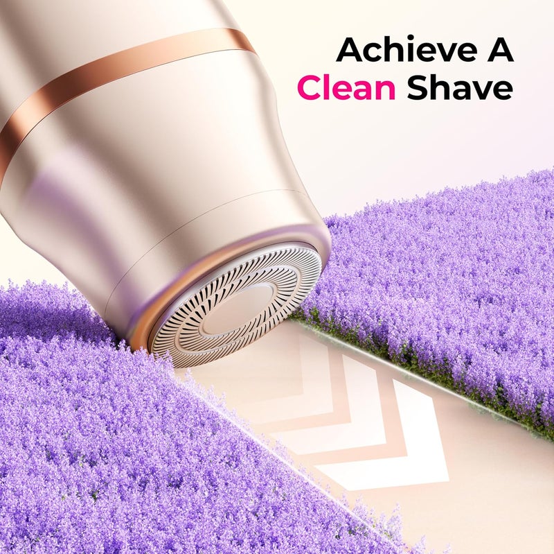 Kaphio Bikini Trimmer for Women Pubic Hair: 2 in 1 Electric Razors for Women - IPX7 Waterproof Lady Shaver for Travel & Home Use (Gold) - Image 3